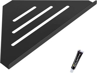 OEM Mensola Angolare Nera Per Doccia, 30,5x19,4 Cm, Non Richiede Foratura, In Acciaio Inox 304, Per Sapone E Shampoo -crezuo