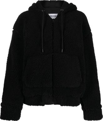 Moschino Zwarte Wollen Pufferjas - Dames - Zomerjassen - Zwart - M - Wol - Jassen