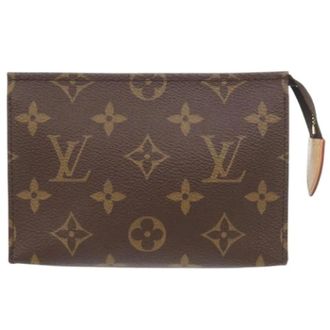 Louis Vuitton Pre-owned Clutches, female, Brown, Size: ONE SIZE Pre-owned Monogram Pouch