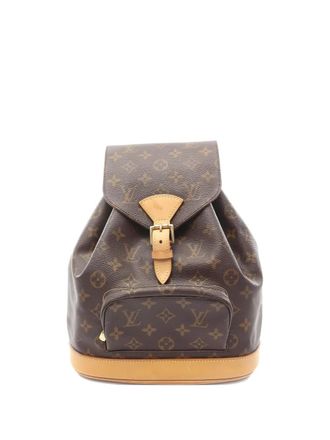 Louis Vuitton 2000s MM Montsouris Monogram buckle backpack - women - PVC/Calf Leather - One Size - Brown