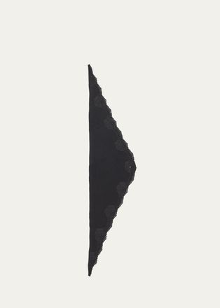Red Valentino VLogo Lace-Trimmed Cashmere Scarf
