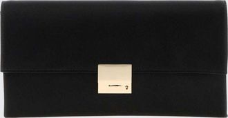 Tom Ford Clutch rettangolare in seta con chiusura metallica a scatto e logo