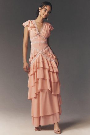 For Love & Lemons Exclusive: For Love & Lemons Adriana Silk Blend Maxi Gown