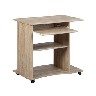 ebuy24 Escritorio dusa 1 estante, 1 teclado extra&iacute;ble decoraci&oacute;n roble sonoma
