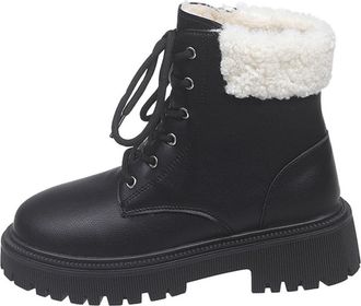 Generic Black Ladies Everyday Ankle Boots with Lace Up and Side Zipper for All Day Wear in Outdoor Settings