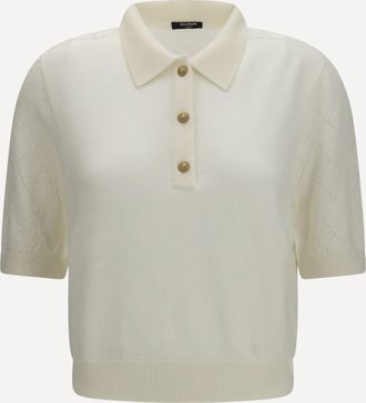 Balmain Polo in lana con bottoni vintage Woman 38