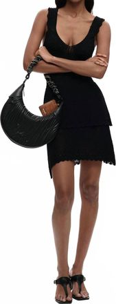 Desigual Strappy Knit Dress In Black