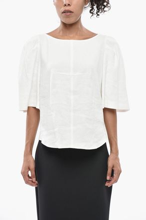 Isabel Marant Blusa KERIA A Tinta Unita con Maniche a Sbuffo Isabel Marant