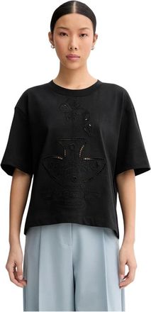 Munthe Tops, Dames, Zwart, S, Katoen, T-shirt