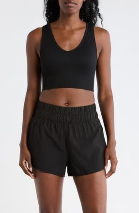 90 Degree by Reflex Bianca Seamless Crop Tank in Black at Nordstrom Rack, Size X-Large