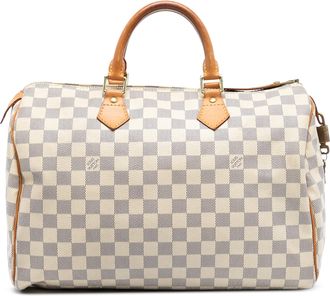 Louis Vuitton Pre-owned Womens Damier Azur Speedy 35 - Nude Textile - One Size