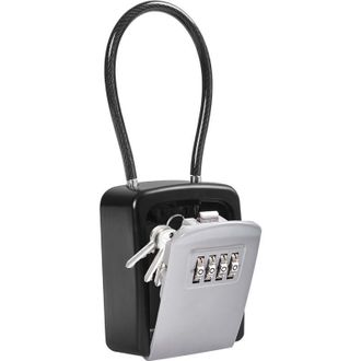 OEM Caja De Seguridad Para Llaves Con Cable De Acero, Cerradura De Combinaci&oacute;n De 4 D&iacute;gitos, Resistente A La Intemperie Para Uso Exterior, Ideal Para Alma