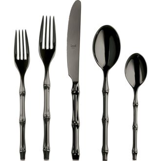 Mepra Bali Flatware Set - 20 Pieces in Black Gold at Nordstrom