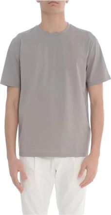 Herno Stretch katoen grijze T-shirt - Heren - T-shirts - Grijs - 3XL - Katoen - Tops