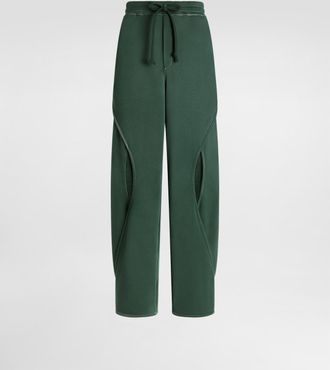 Dolce & Gabbana Treated Jersey Trousers - Man Pants And Shorts Green 46