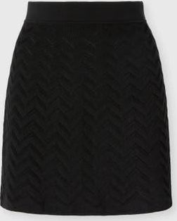 Missoni Stretch Mini Skirt In Cotton And Viscose Chevron in Black at Nordstrom, Size 40