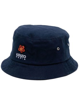 Kenzo Cappello bucket con ricamo - Blu