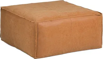 Simpli Home Brody 30In Boho Square Coffee Table Pouf