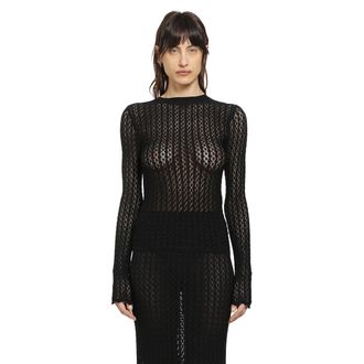 Saint Laurent Pointelle Knit Top