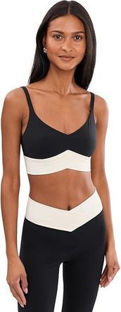 L*Space Unmatched Bra Womens Clothing Black/Cream : SM, Polyester/Spandex