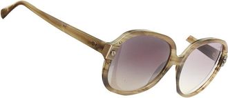 Lanvin Lanvin 2012 Sln-505 Print Brushed Metal Hinge Oversized Butterfly Sunglasses (Authentic Pre-Loved)
