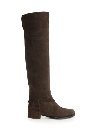 Dolce & Gabbana Lambskin Suede Boot Boots Marrone-Donna