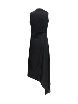 Balenciaga Asymmetrical Draped Dress - Black
