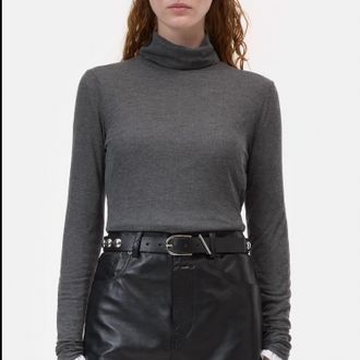 Closed Highneck Turtleneck Longsleeve Tee In Grey