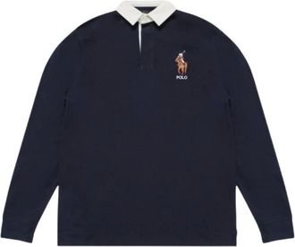 Polo Ralph Lauren Tops, Heren, Blauw, S, Polo Beer & Big Pony Sweater