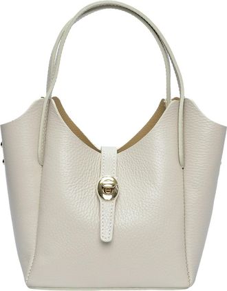 Isabella Rhea Beige Rundleer Tas