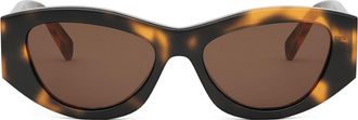 Celine Triomphe Brown Gradient Irregular Ladies Sunglasses CL40308U 53E 55