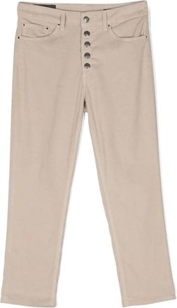 Dondup Koons Corduroy Broek - Dames - Straight fit broeken - Beige - W26 - Katoen - Broeken