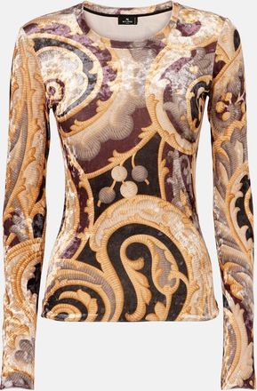 Etro Paisley velvet top