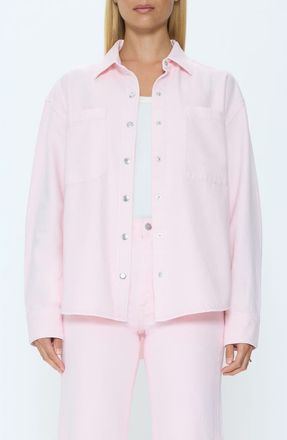 Pistola Denim Elin Snap Front Shirt in Blush at Nordstrom, Size X-Small