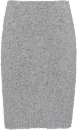 Prada cashmere pencil skirt - women - Cashmere - 42 - Grey