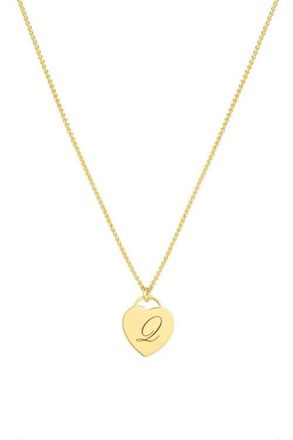 Set & Stones Alice Initial Heart Necklace in Gold /Q at Nordstrom