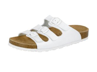 Lico Pantolette LICO Pantolette Bioline Lady, Damen, Gr. 36, weiss (wei&szlig;), Synthetik, Schuhe Pantolette