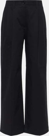 Toteme Cotton twill wide-leg pants