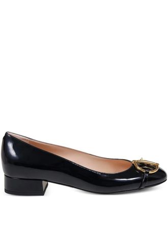 Gucci half-horsebit pumps - women - Patent Calf Leather/Calf Leather/Calf Leather - 38.5 - Black