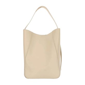 ARMARIUM Armarium, Tassen, Dames, Wit, ONE Size, Leer, Leren schoudertas met magnetische sluiting