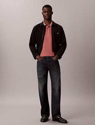 Calvin Klein Cotton Waffle Knit Polo Shirt