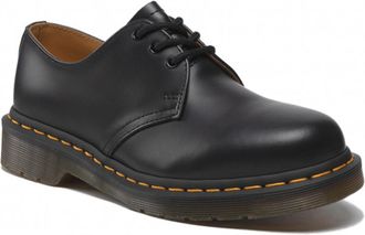 Dr. Martens Mens Lace-Up Shoes 1461 Black Leather Flat