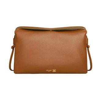 Celine Trio Flap - female - CELINE - Cross Body Bags - Brown - ONE SIZE - Bags