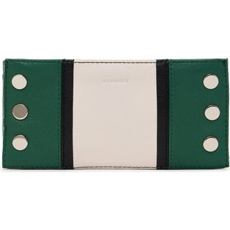 Hammitt 110 North Studded Leather Wallet in Clubhouse Stripe/Silver at Nordstrom
