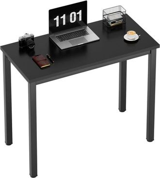 Soges Scrivania per computer piccola 80 x 40 cm, scrivania per PC, scrivania per ufficio, scrivania angolare per ufficio domestico,Nero