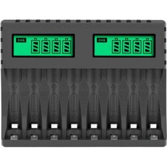 OEM Cargador De Bater&iacute;as Recargables De 8 Ranuras, Carga R&aacute;pida Para Bater&iacute;as Aa Y Aaa Con Puerto Usb