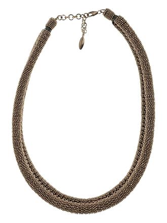 Brunello Cucinelli beaded necklace - Brown