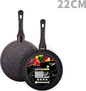 Trade Shop Trade Shop - Pan De Aluminio Con Efecto De Piedra Negra No Paja &Oslash;20 A 32 Cm - -di&aacute;metro 22cm