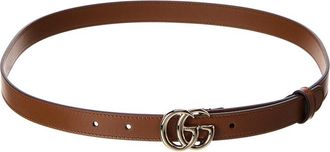 Gucci Double G Thin Leather Belt