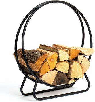 OEM Soporte De Madera Hobro, Metal, Negro, Circular